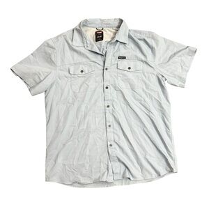 Wrangler Light Blue Short Sleeve Button-Down Shirt Men’s Casual XL